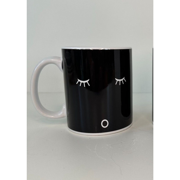 Ipow Color Changing Coffee Mug Sleepy Face to Awake Face Heat Activated - Picture 2 of 5